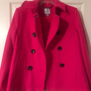 Pink pea coat size medium